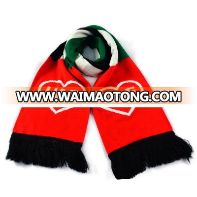 Custom knit UAE National Day activity event football soccer scarf